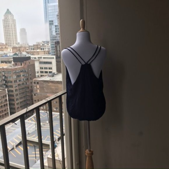 Windsor Strappy oversized Navy Blue Sleeveless top - Picture 7 of 10